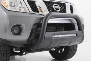 Nissan Frontier LED Bull Bar - Front - Rough Country - Single-Row 20-inch Black-Series LED - Black - '05-'21